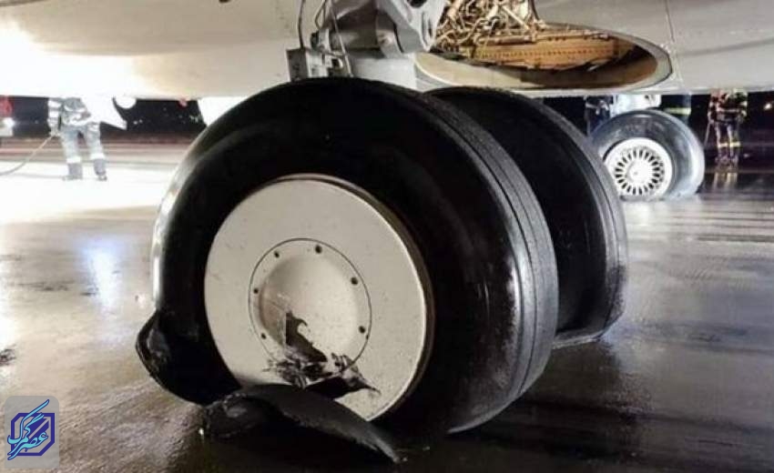 ترکیدگی مجدد لاستیک هواپیما‌ در فرودگاه مشهد